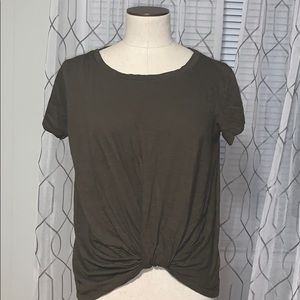 Bobeau Front Knot Tee